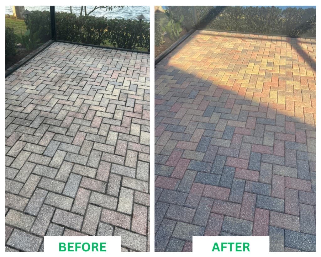 Paver Pool Deck Cleaning & Sealing
