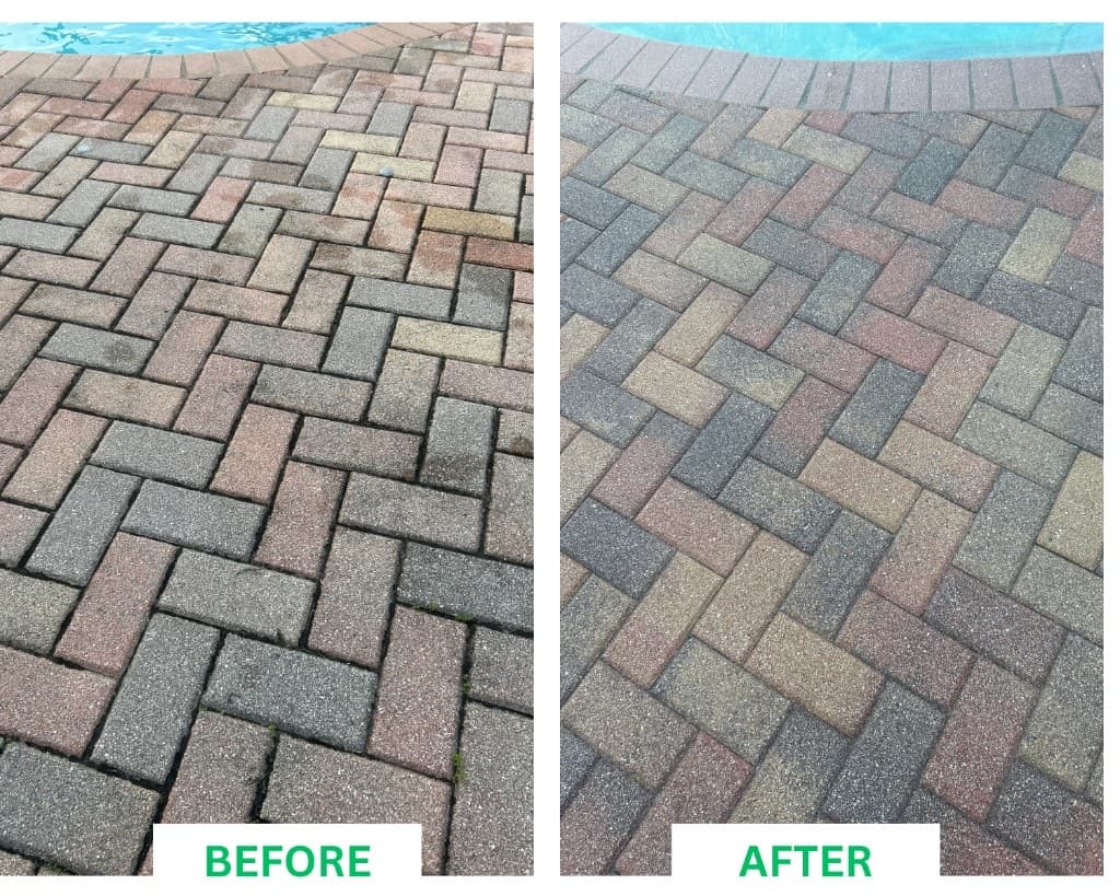 Paver Pool Deck Detail Cleaning