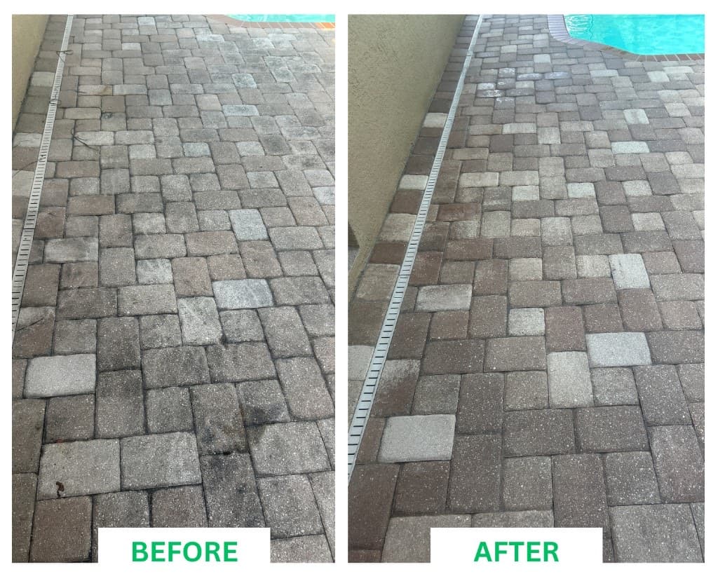Pool Paver Deck Stain Removal