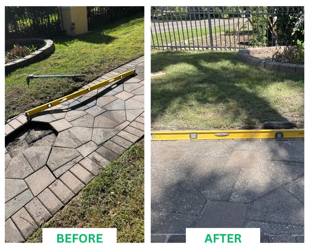 Sunken Paver Repair & Releveling